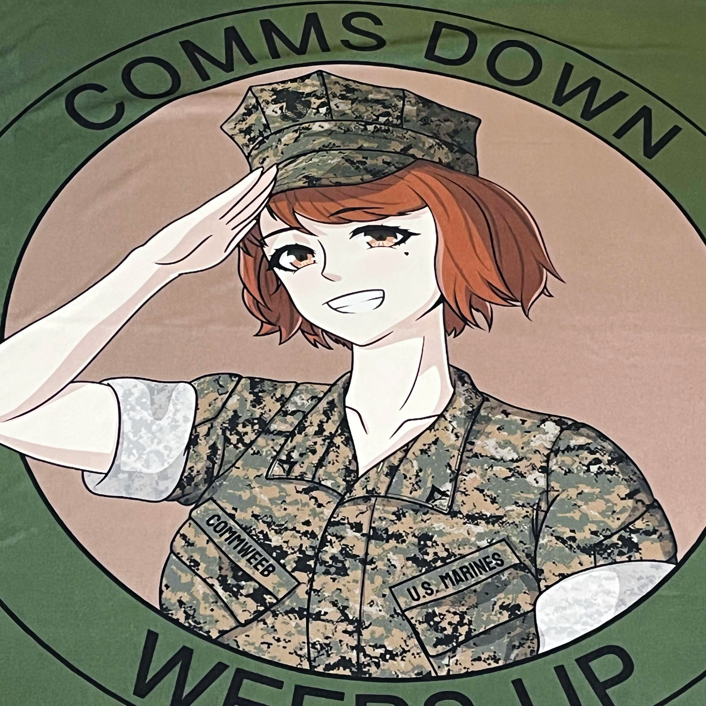 "Comms Down Weebs Up" Flag